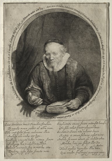 Jan Cornelis Sylvius, Preacher, 1646. Rembrandt van Rijn (Dutch, 1606-1669). Etching and drypoint with sulphur tint and touches of gray wash; sheet: 27.8 x 18.8 cm (10 15/16 x 7 3/8 in.)