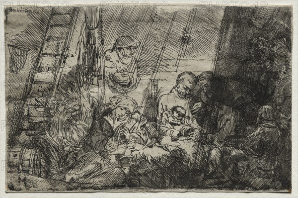 The Circumcision In the Stable, 1654. Rembrandt van Rijn (Dutch, 1606-1669). Etching with burin; sheet: 9.4 x 14.3 cm (3 11/16 x 5 5/8 in.).