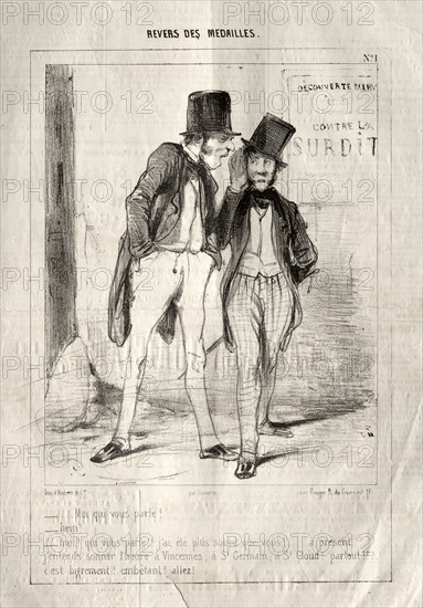 Revers des Médailles, 1842. Paul Gavarni (French, 1804-1866). Lithograph