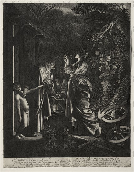 The Mocking of Ceres. Hendrik Goudt (Dutch, 1585-1630). Engraving