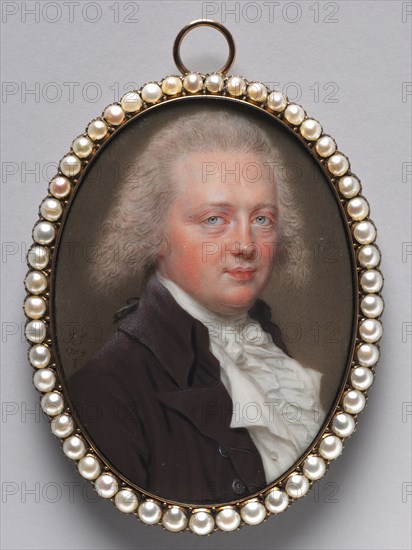 Portrait of a Man, 1789. John I Smart (British, 1741-1811). Watercolor on ivory in a gold and seed pearl frame; framed: 7.1 x 5.5 cm (2 13/16 x 2 3/16 in.); unframed: 6.2 x 4.5 cm (2 7/16 x 1 3/4 in.).