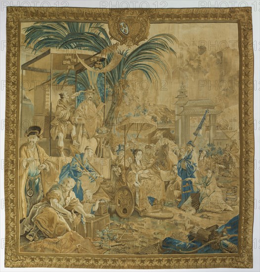 Chinese Fair, 1723-1774. Beauvais (French), Jean Joseph Dumons (French, 1687-1779), after a design by François Boucher (French, 1703-1770). Tapestry weave: silk and wool; overall: 322.6 x 312.4 cm (127 x 123 in.)