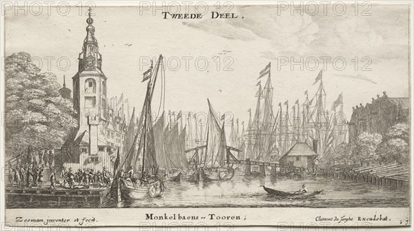 Ships of Amsterdam. Reinier Nooms (Dutch, c. 1623-1667). Etching