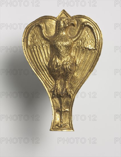 Ornament with Eagle, 1st-2nd Century. Italy, Roman, Imperial Roman period. Gold; overall: 7.7 x 5.1 cm (3 1/16 x 2 in.).