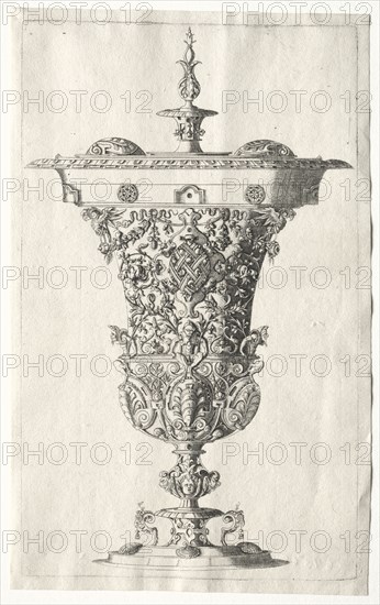 Ornamental Vase, 1500s. Wenzel Jamnitzer I (German, 1508/09-1585). Etching; sheet: 24.1 x 15 cm (9 1/2 x 5 7/8 in.); platemark: 23 x 14 cm (9 1/16 x 5 1/2 in.)