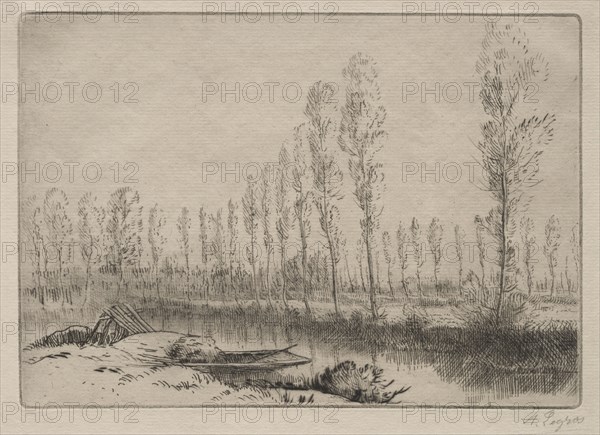 Près d'Amiens, les tourbières. Alphonse Legros (French, 1837-1911). Etching and drypoint