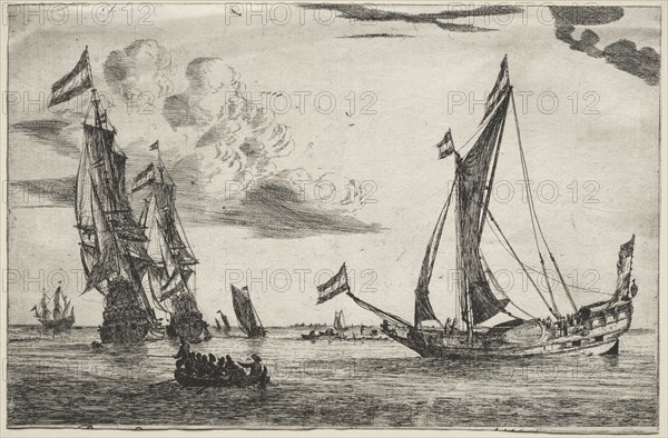 Marine. Abraham Zeeman (Dutch, c.1695/6-1754). Etching