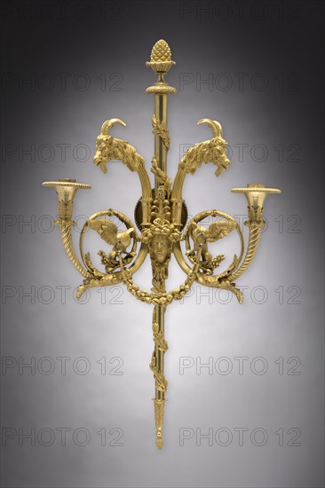 Candle Bracket, c. 1780. France, style of Louis XVI, 18th Century. Gilt bronze; overall: 63.5 x 34.3 cm (25 x 13 1/2 in.).