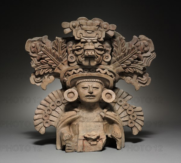 Funerary Urn, before 1944. Mexico, Oaxaca, Zapotec Culture. Terracotta; overall: 38.3 x 38.5 x 25.3 cm (15 1/16 x 15 3/16 x 9 15/16 in.).