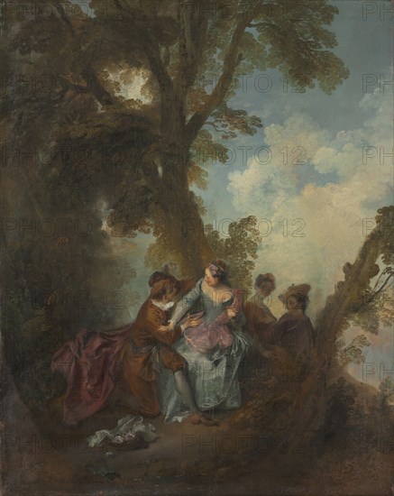 Declaration of Love, c. 1720. Nicolas Lancret (French, 1690-1743). Oil on canvas; framed: 103 x 90.5 x 9 cm (40 9/16 x 35 5/8 x 3 9/16 in.); unframed: 80.1 x 64 cm (31 9/16 x 25 3/16 in.).