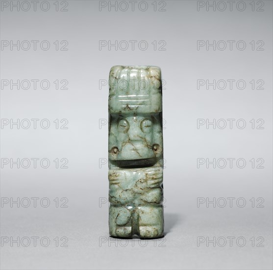Figurine Pendant, c. 1200-1519. Mexico, Oaxaca, Mixtec style. Jade; overall: 6.1 x 2 x 2.3 cm (2 3/8 x 13/16 x 7/8 in.).