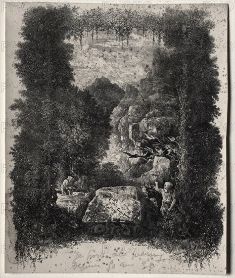 First Frontispiece for Fables and Fairy-Tales by Thierry-Faletans, 1868. Rodolphe Bresdin (French, 1822-1885). Lithograph; sheet: 24 x 19.7 cm (9 7/16 x 7 3/4 in.)