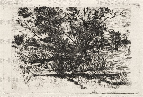 Near Cincinnati, Ohio. John Henry Twachtman (American, 1853-1902). Etching