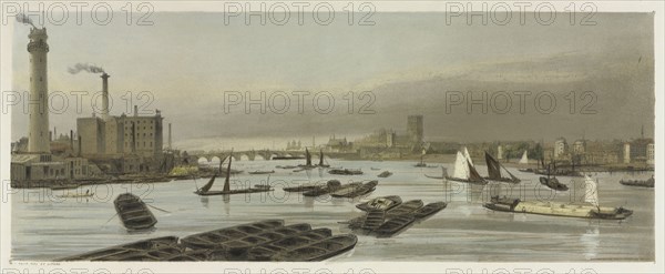 London As It Is:  Westminster, from Waterloo Bridge, 1842. Thomas Shotter Boys (British, 1803-1874). Lithograph