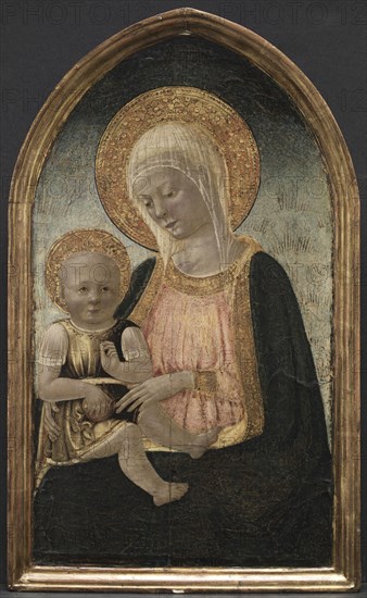 Virgin and Child, c. 1460. Neri de Bicci (Italian, 1419-1491). Tempera on wood panel; framed: 59.1 x 35.6 x 3.8 cm (23 1/4 x 14 x 1 1/2 in.); unframed: 54 x 30.8 cm (21 1/4 x 12 1/8 in.).