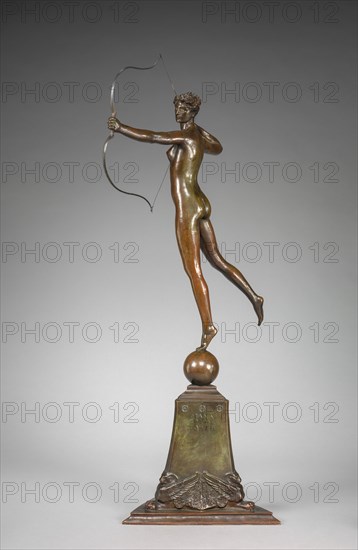 Diana, modeled 1899. Augustus Saint-Gaudens (American, 1848-1907). Bronze; overall: 99.7 x 42.2 cm (39 1/4 x 16 5/8 in.); base: 33 x 33 cm (13 x 13 in.).