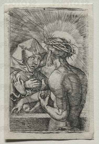 Christ and the Virgin, 1519. Hans Sebald Beham (German, 1500-1550). Engraving