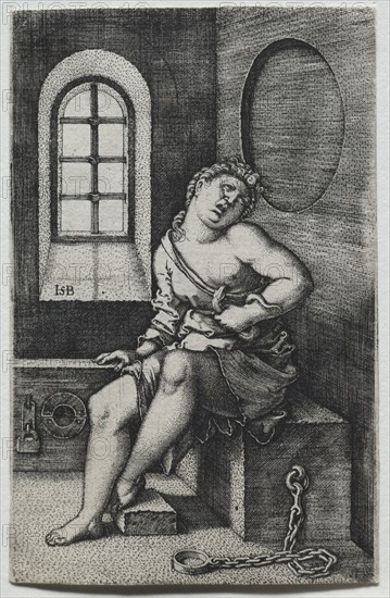 Cleopatra. Hans Sebald Beham (German, 1500-1550). Engraving