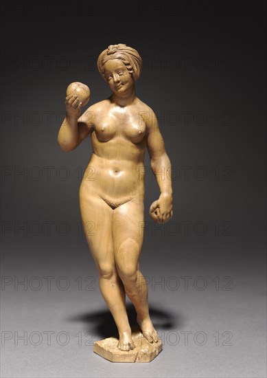 Eve, c. 1535. Daniel Mauch (German, 1477-1540). Boxwood; overall: 17.5 x 6 x 4.5 cm (6 7/8 x 2 3/8 x 1 3/4 in.).