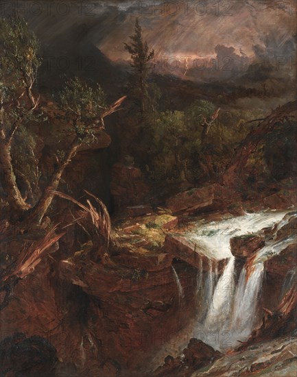 The Clove - A Storm Scene in the Catskill Mountains, 1851. Jasper F. Cropsey (American, 1823-1900). Oil on canvas; unframed: 152 x 120.2 cm (59 13/16 x 47 5/16 in.).