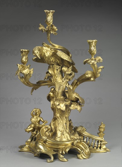 Candelabrum, c. 1750. Probably by Jean Joseph de Saint-Germain (French, 1720-1791). Gilt bronze; overall: 72.4 x 49.3 x 39.7 cm (28 1/2 x 19 7/16 x 15 5/8 in.).