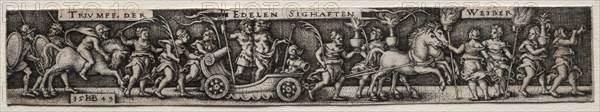 The Triumph of Women, 1549. Hans Sebald Beham (German, 1500-1550). Engraving