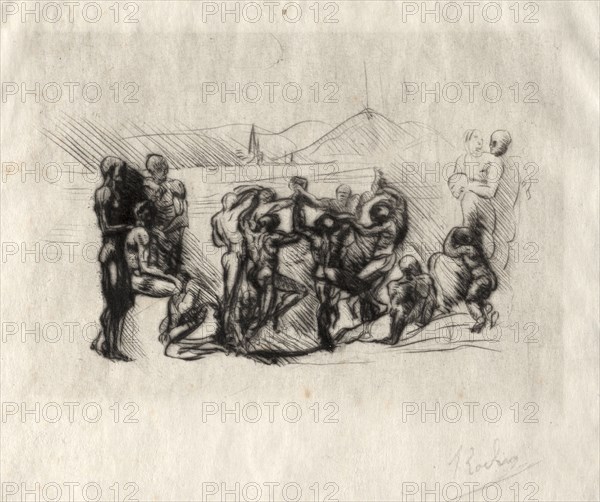 La Ronde, 1883?. Auguste Rodin (French, 1840-1917). Drypoint; platemark: 23.9 x 17.8 cm (9 7/16 x 7 in.); sheet: 33.6 x 24.2 cm (13 1/4 x 9 1/2 in.)