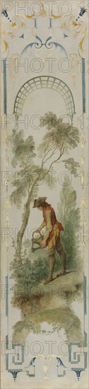 The Gardener, c. 1723-1727. Nicolas Lancret (French, 1690-1743). Oil on canvas; framed: 157 x 43 x 5.5 cm (61 13/16 x 16 15/16 x 2 3/16 in.); unframed: 151 x 36.5 cm (59 7/16 x 14 3/8 in.).