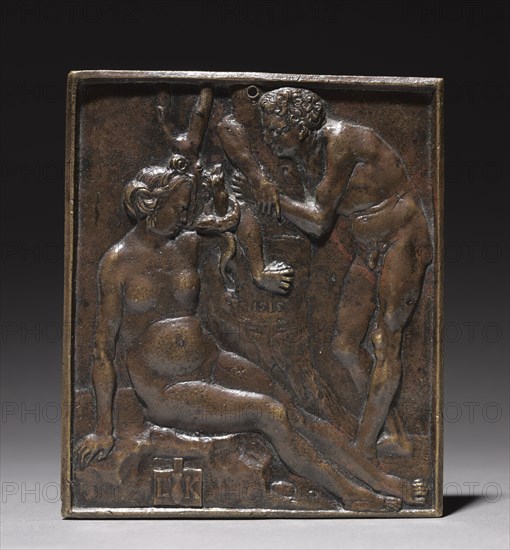 Adam and Eve, 1518. Ludwig Krug (German, 1490-1532). Bronze; overall: 12.7 x 10.8 cm (5 x 4 1/4 in.).