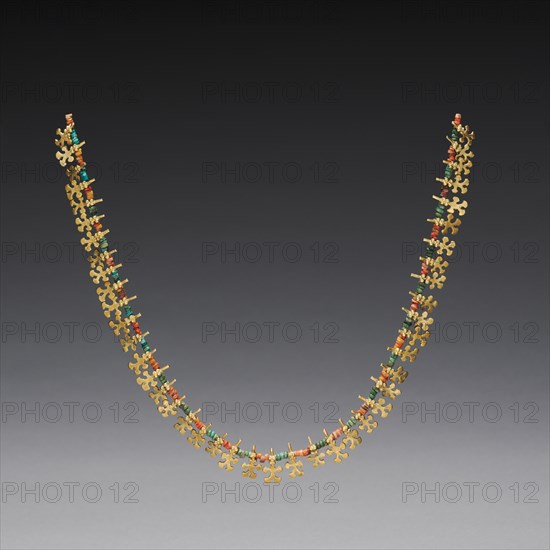 Necklace of Insect(?) Beads , 300 BC - AD 300. Colombia, Malagana region, 4th century BC - 4th century AD. Cast gold, turquoise, shell (modern stringing); overall: 43.2 cm (17 in.).