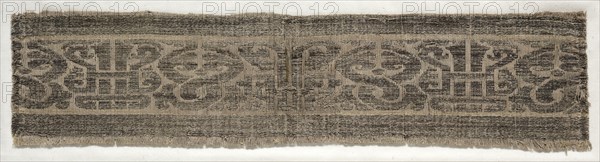 Fragment, 13th century. Spain, Mudejar, 13th century. Compound twill weave: silk and gold; overall: 11.5 x 48.6 cm (4 1/2 x 19 1/8 in.).
