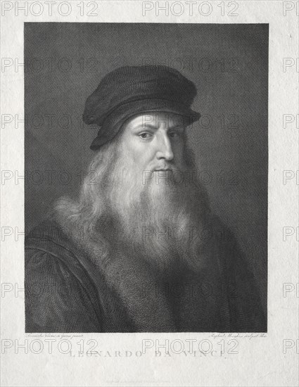 Leonardo da Vinci. Raffaello Morghen (Italian, 1761-1833). Engraving