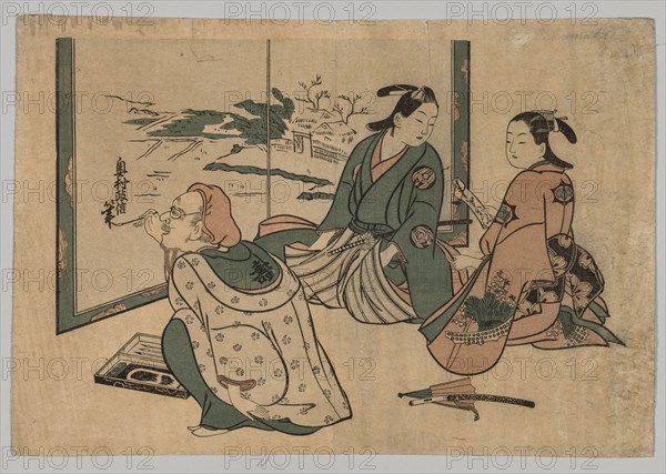 No Title, 1742-1755. Okumura Masanobu (Japanese, 1686-1764). Color woodblock print; sheet: 25.4 x 37.5 cm (10 x 14 3/4 in.).