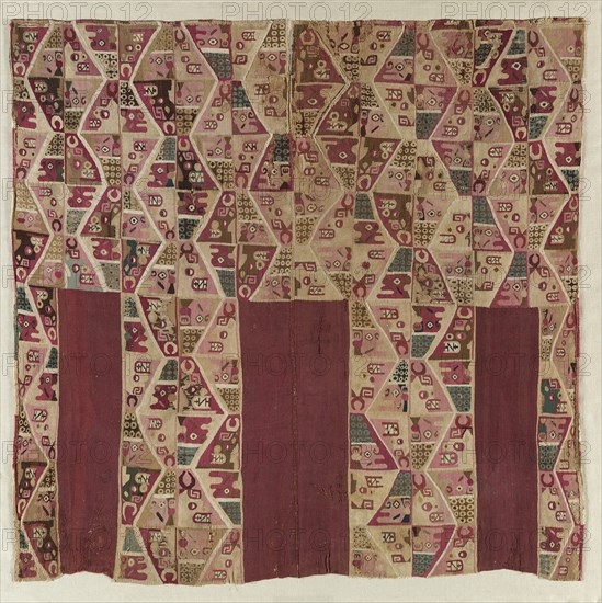 Tunic, c. 700-1100. Peru, South Coast, Wari Culture, Middle Horizon, 8th-12th Century. Tapestry weave: wool; average: 97.8 x 99.1 cm (38 1/2 x 39 in.)
