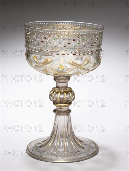 Standing Cup, late 1400s. Italy, Venice, late 15th century. Glass, enameled and gilded; diameter of mouth: 34.3 x 21.3 cm (13 1/2 x 8 3/8 in.).