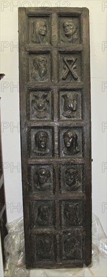 Studio Door, 1500s. Spain, 16th century. Wood; overall: 256.5 x 68 x 6.4 cm (101 x 26 3/4 x 2 1/2 in.).