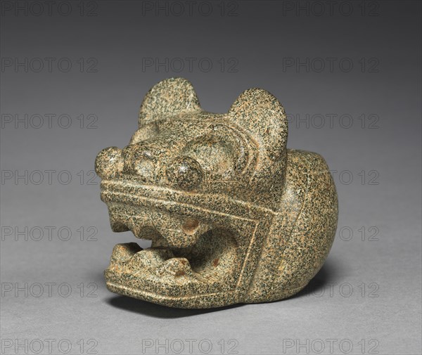 Ceremonial Mace (Club) Head: Feline (Jaguar?), c. 300 BC - AD 600. Costa Rica, Southern Nicoya region, 4th century BC - AD 7th century. Stone; overall: 8.8 x 7.7 x 10.6 cm (3 7/16 x 3 1/16 x 4 3/16 in.).