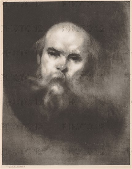 Paul Verlaine, 1896. Eugène Carrière (French, 1849-1906), Lemercier. Lithograph; sheet: 67.6 x 50.2 cm (26 5/8 x 19 3/4 in.); image: 52 x 40.6 cm (20 1/2 x 16 in.).