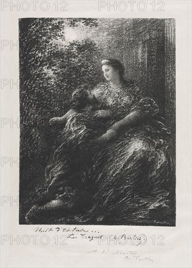 Duet of the Trojans, 1894. Henri Fantin-Latour (French, 1836-1904). Lithograph