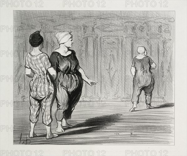 published in Le Charivari (no du 14 septembre 1847): The Bathers, plate 15: It is her again, a pretty fashion, Madame Coquardeau!, 1847. Honoré Daumier (French, 1808-1879). Lithograph; sheet: 27 x 35.6 cm (10 5/8 x 14 in.); image: 20.2 x 24.2 cm (7 15/16 x 9 1/2 in.)