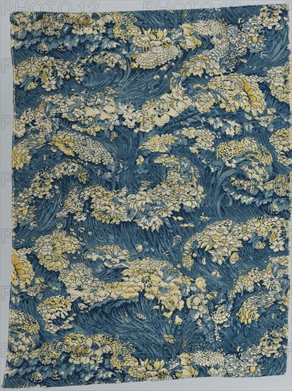 Cloth with Floral Sea Design, 1894. Arthur Silver (British, 1853-1896). Roller printed silk; overall: 120.4 x 91.4 cm (47 3/8 x 36 in.)