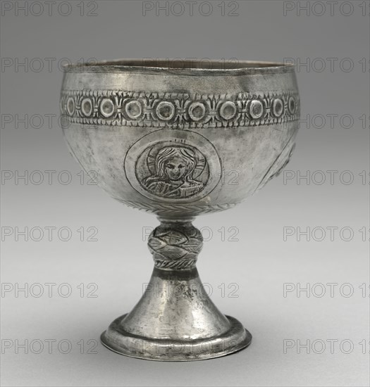 Chalice from the Beth Misona Treasure, c. 500-700. Early Byzantium, Constantinople or Syria, Byzantine period, 6th-7th Century. Silver; overall: 17 x 14.7 cm (6 11/16 x 5 13/16 in.).