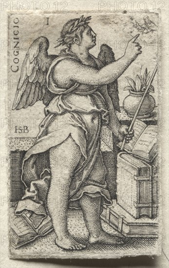 The Knowledge of God and the Seven Cardinal Virtues:  Knowledge of God - Cognicio. Hans Sebald Beham (German, 1500-1550). Engraving