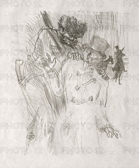 Au pied du Sinaï:  Arrestation de Schlomé Fuss, 1898. Henri de Toulouse-Lautrec (French, 1864-1901). Lithograph