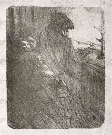Au pied du Sinaï:  La Prière des Juifs Polonais, 1898. Henri de Toulouse-Lautrec (French, 1864-1901). Lithograph