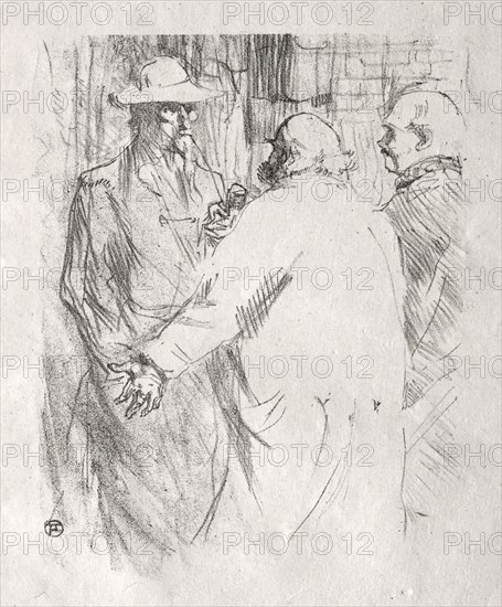Au pied du Sinaï:  Clemenceau à Busk, 1898. Henri de Toulouse-Lautrec (French, 1864-1901). Lithograph