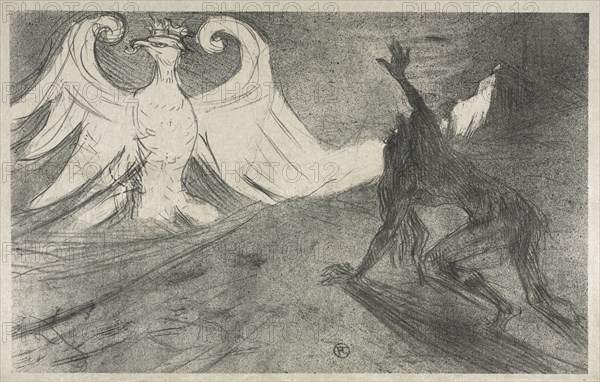 Project for Frontispiece to:  Au pied du Sinaï, 1898. Henri de Toulouse-Lautrec (French, 1864-1901). Lithograph