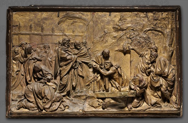 The Raising of Lazarus, ca. 1725-50. Italy, Rome, 18th century. Gilded terracotta; overall: 49 x 79.4 x 17 cm (19 5/16 x 31 1/4 x 6 11/16 in.).