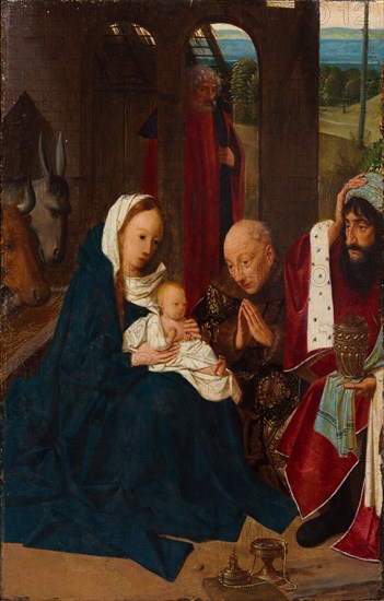 The Adoration of the Magi, 1480s. Geertgen tot Sint Jans (Netherlandish, c. 1460-c. 1490). Oil on wood; framed: 39 x 29.5 x 3.5 cm (15 3/8 x 11 5/8 x 1 3/8 in.); unframed: 29.3 x 18.9 cm (11 9/16 x 7 7/16 in.).