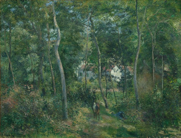 Edge of the Woods Near L'Hermitage, Pontoise, 1879. Camille Pissarro (French, 1830-1903). Oil on fabric; framed: 166 x 204 x 16.5 cm (65 3/8 x 80 5/16 x 6 1/2 in.); unframed: 125 x 163 cm (49 3/16 x 64 3/16 in.).